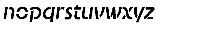 Neopol Stencil Bold Slanted Font LOWERCASE