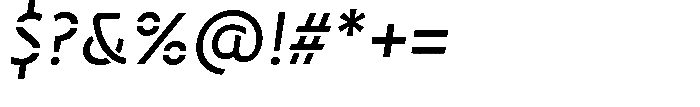 Neopol Stencil Dark Slanted Font OTHER CHARS