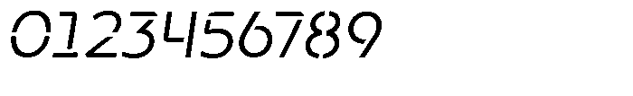 Neopol Stencil Light Slanted Font OTHER CHARS