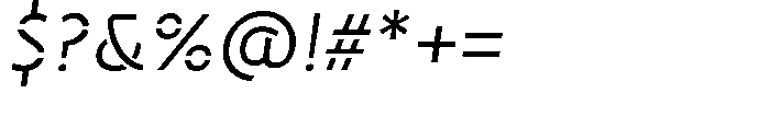 Neopol Stencil Light Slanted Font OTHER CHARS
