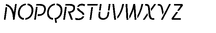 Neopol Stencil Light Slanted Font UPPERCASE