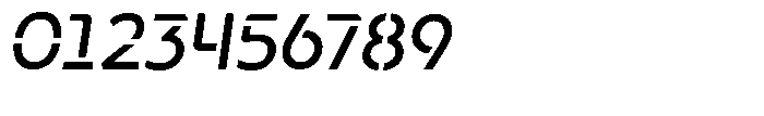 Neopol Stencil Medium Slanted Font OTHER CHARS