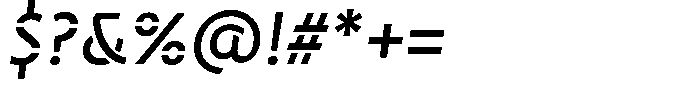 Neopol Stencil Medium Slanted Font OTHER CHARS