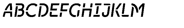Neopol Stencil Medium Slanted Font