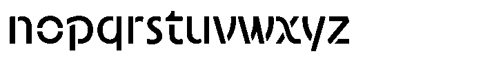 Neopol Stencil Medium Font LOWERCASE