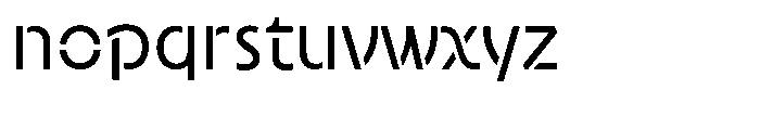 Neopol Stencil Regular Font LOWERCASE
