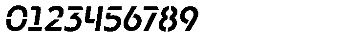 Neopol Stencil Ultra Slanted Font OTHER CHARS