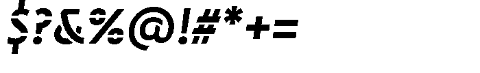 Neopol Stencil Ultra Slanted Font OTHER CHARS