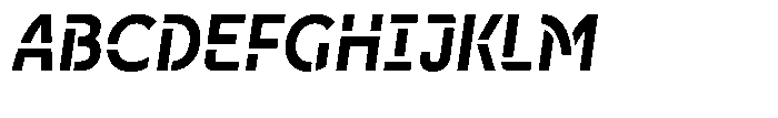Neopol Stencil Ultra Slanted Font UPPERCASE
