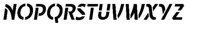 Neopol Stencil Ultra Slanted Font UPPERCASE