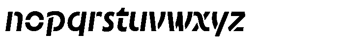 Neopol Stencil Ultra Slanted Font LOWERCASE