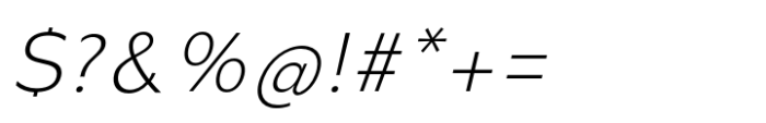 Neosande Extra Light Italic Font OTHER CHARS