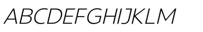 Neosande Extra Light Italic Font UPPERCASE