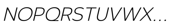 Neosande Extra Light Italic Font UPPERCASE