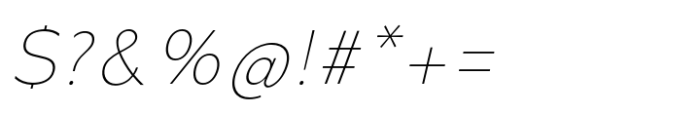 Neosande Thin Italic Font OTHER CHARS