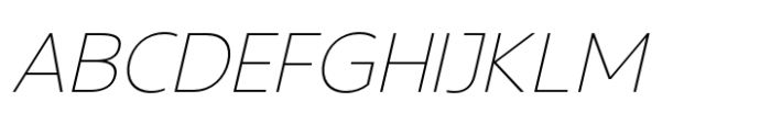 Neosande Thin Italic Font UPPERCASE