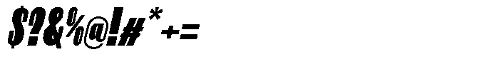 Neothin Extra Bold Italic Font OTHER CHARS