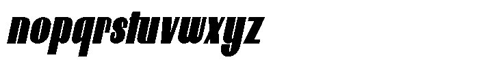 Neothin Extra Bold Italic Font LOWERCASE