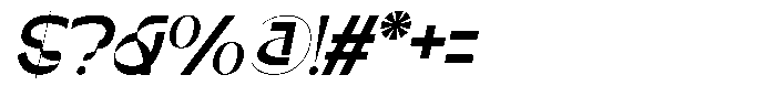 Neotrace Italic Font OTHER CHARS