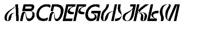 Neotrace Italic Font UPPERCASE