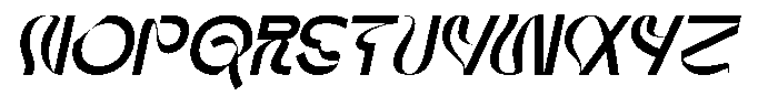 Neotrace Italic Font UPPERCASE