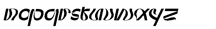 Neotrace Italic Font LOWERCASE