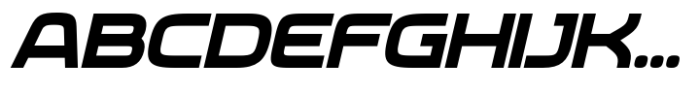 Neoverse Sans Bold Expanded Oblique Font UPPERCASE