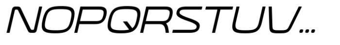 Neoverse Sans Expanded Oblique Font UPPERCASE