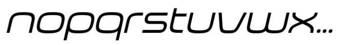 Neoverse Sans Expanded Oblique Font LOWERCASE