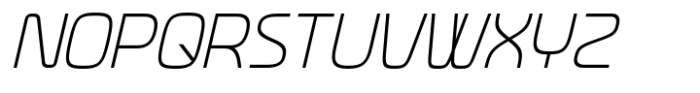 Neoverse Sans Light Condensed Oblique Font UPPERCASE
