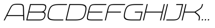 Neoverse Sans Light Expanded Oblique Font UPPERCASE