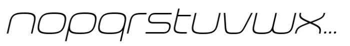 Neoverse Sans Light Expanded Oblique Font LOWERCASE