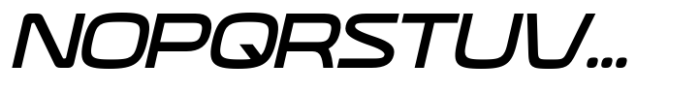 Neoverse Sans Medium Expanded Oblique Font UPPERCASE