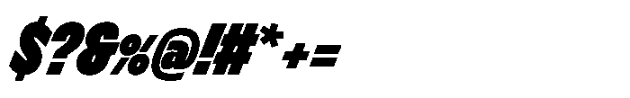 Nerissimo Black Super Italic Font OTHER CHARS