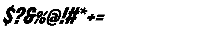 Nerissimo Bold Super Italic Font OTHER CHARS