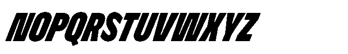Nerissimo Bold Super Italic Font UPPERCASE