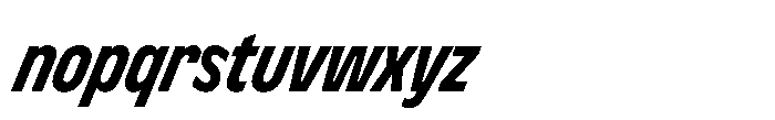 Nerissimo Demi Bold Super Italic Font LOWERCASE
