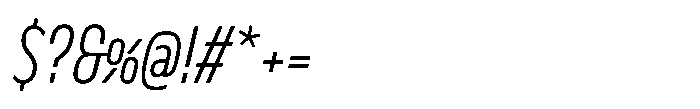 Nerissimo Light Italic Font OTHER CHARS