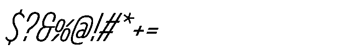 Nerissimo Light Super Italic Font OTHER CHARS
