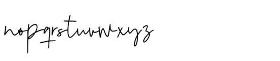 Nerland Signature Font LOWERCASE