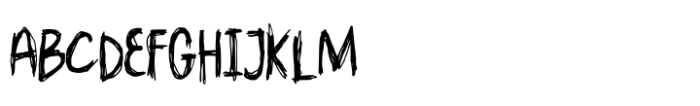 Nervous Handwriting Font UPPERCASE