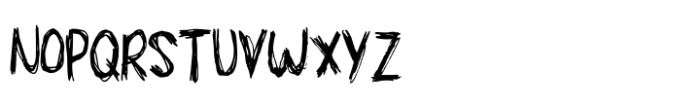Nervous Handwriting Font UPPERCASE