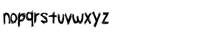 Nervous Handwriting Font LOWERCASE
