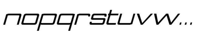 Nesobrite Bold Expanded Italic Font LOWERCASE