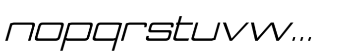 Nesobrite Expanded Italic Font LOWERCASE