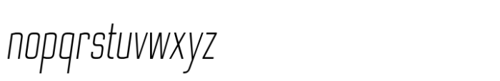 Nesobrite Extra Light Condensed Italic Font LOWERCASE