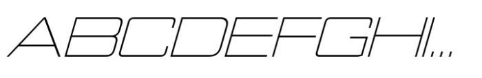 Nesobrite Extra Light Expanded Italic Font UPPERCASE