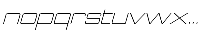 Nesobrite Extra Light Expanded Italic Font LOWERCASE