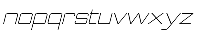 Nesobrite Extra Light Sem Exp Italic Font LOWERCASE