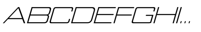 Nesobrite Light Expanded Italic Font UPPERCASE